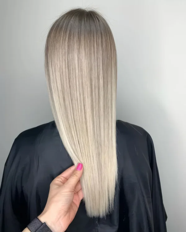 High Lift Blonde Achieved With Airtouch Technique On Previously Coloured Hair