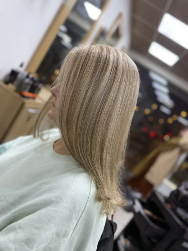 Traditional Foil Technique For Elegant Blonde Tone Showing Controlled Saturation And Smooth Lifting Pattern Hair Culture London
