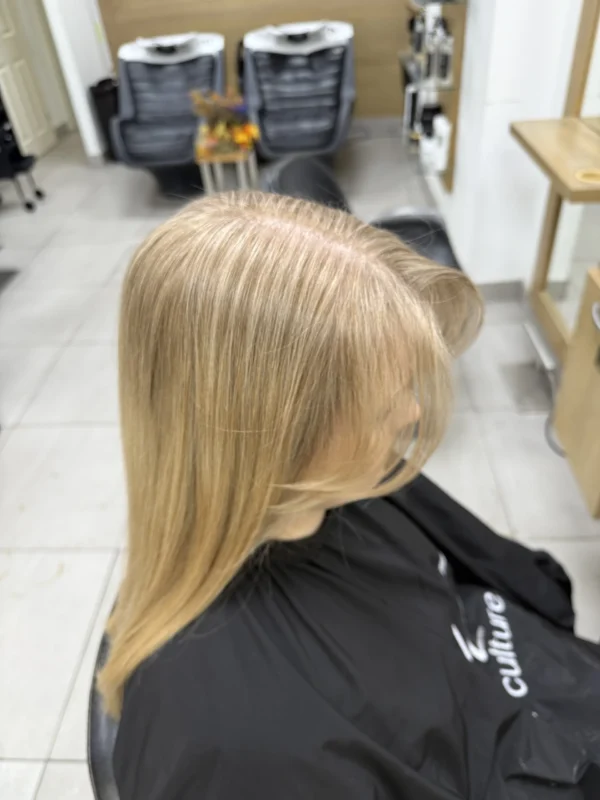Traditional Foiling Method Applied On Thick Hair Creating Natural Multi Layered Blonde With Smooth Finish Hair Culture London