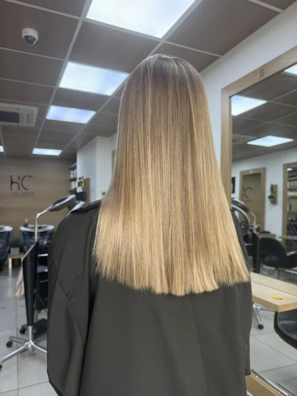 Controlled Hair Colour Application Creating Lived In Blonde Via Reverse Balayage Hair Culture London