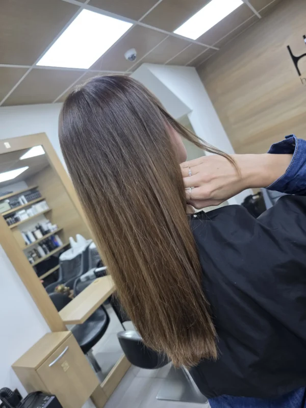 Luxury Blonde Hair Finish With Soft Brown Undertones Created Using Reverse Balayage Hair Culture London